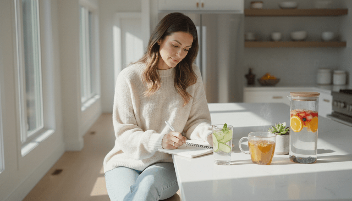 Water herbal tea and other beverages commonly discussed by people with IC